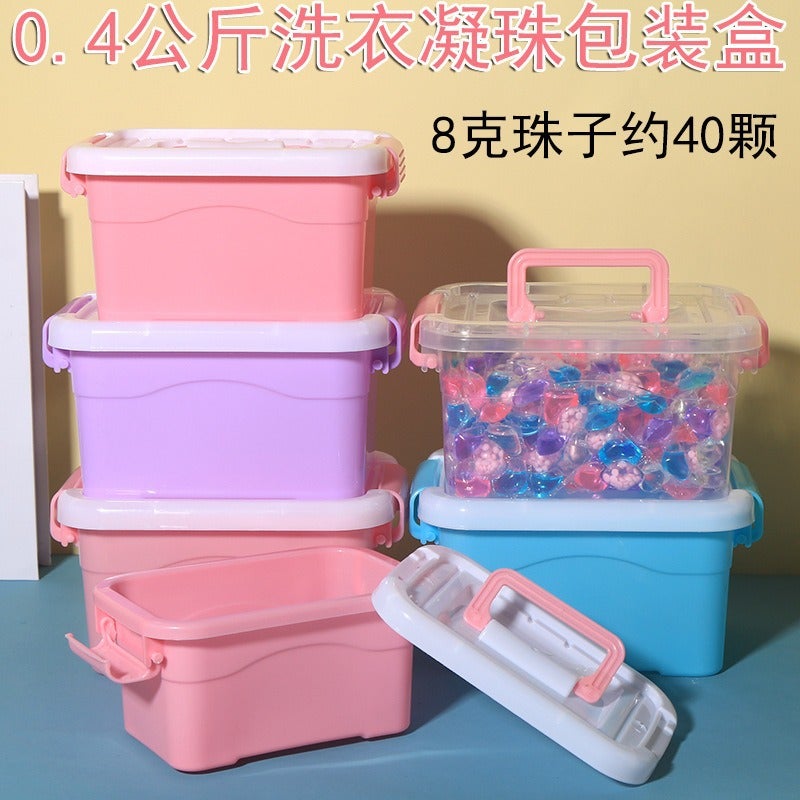 40 Pice Laundry Beads Box Toy Storage Box Goo Card Cream Glue Sticker Packaging Box Portable Box Storage Box - Image 2